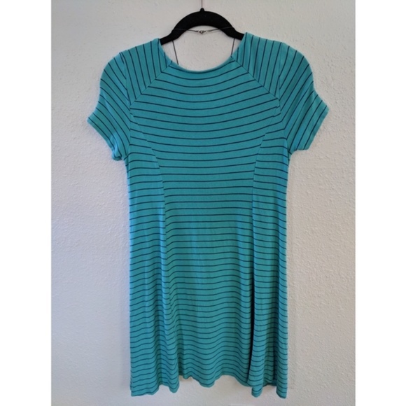raglan sleeve striped t-shirt dress size small - Picture 4 of 5